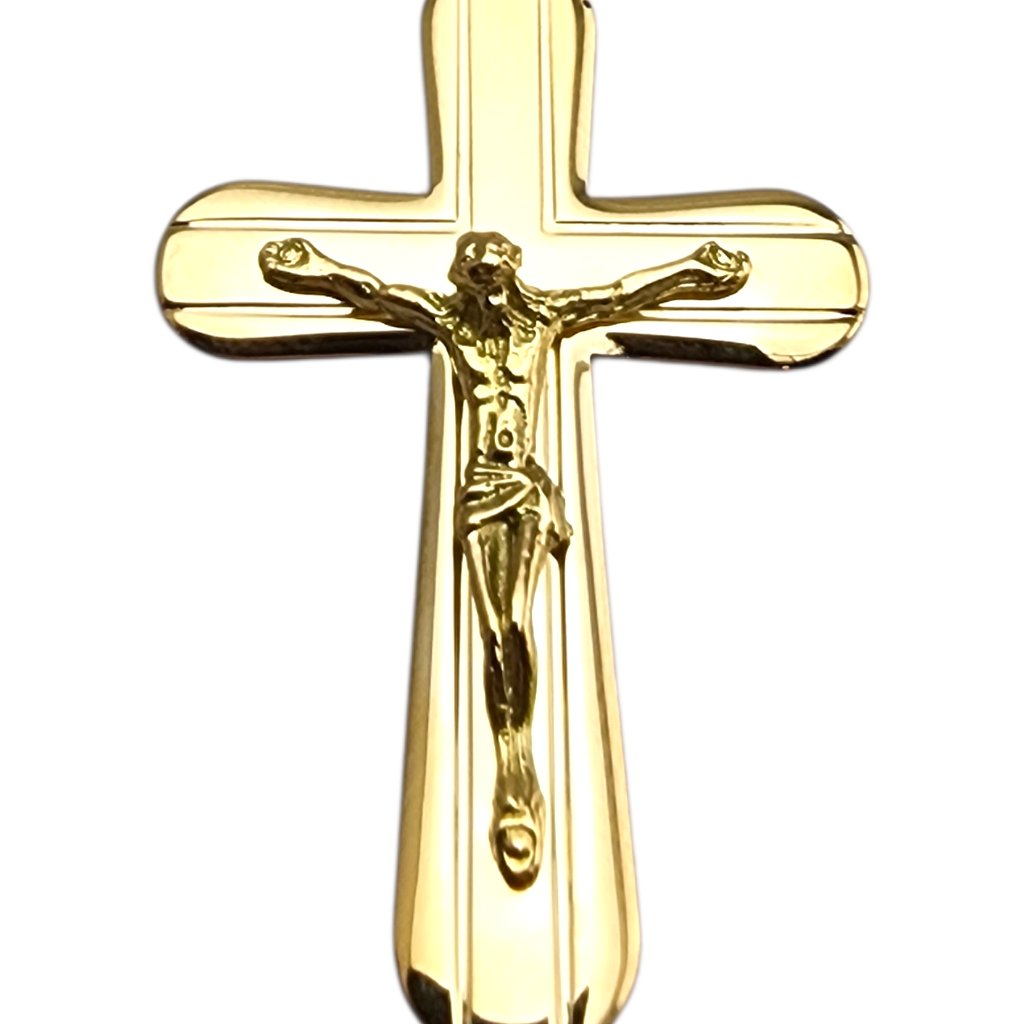 18 Karat Yellow Gold Crucifix Pendant #24050